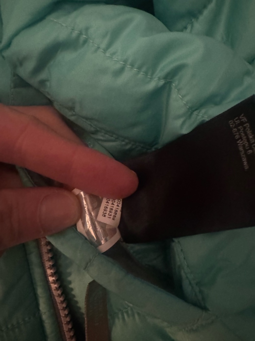 The North Face' Mint Green Hooded Puffer Jacket reversible size 2T - Picture 6 of 8